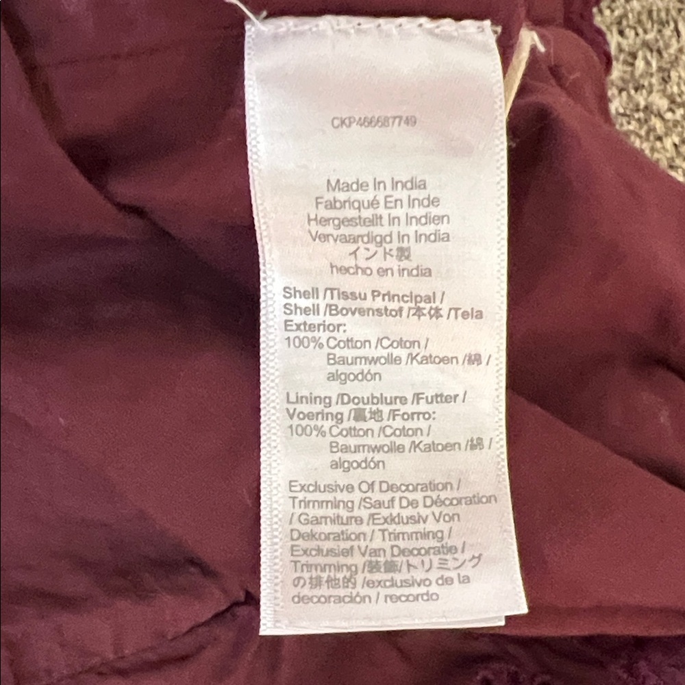 Madewell Lucie Women’s Cottagecore Cotton Embroidered Maroon Midi Dress 4P - Picture 11 of 13